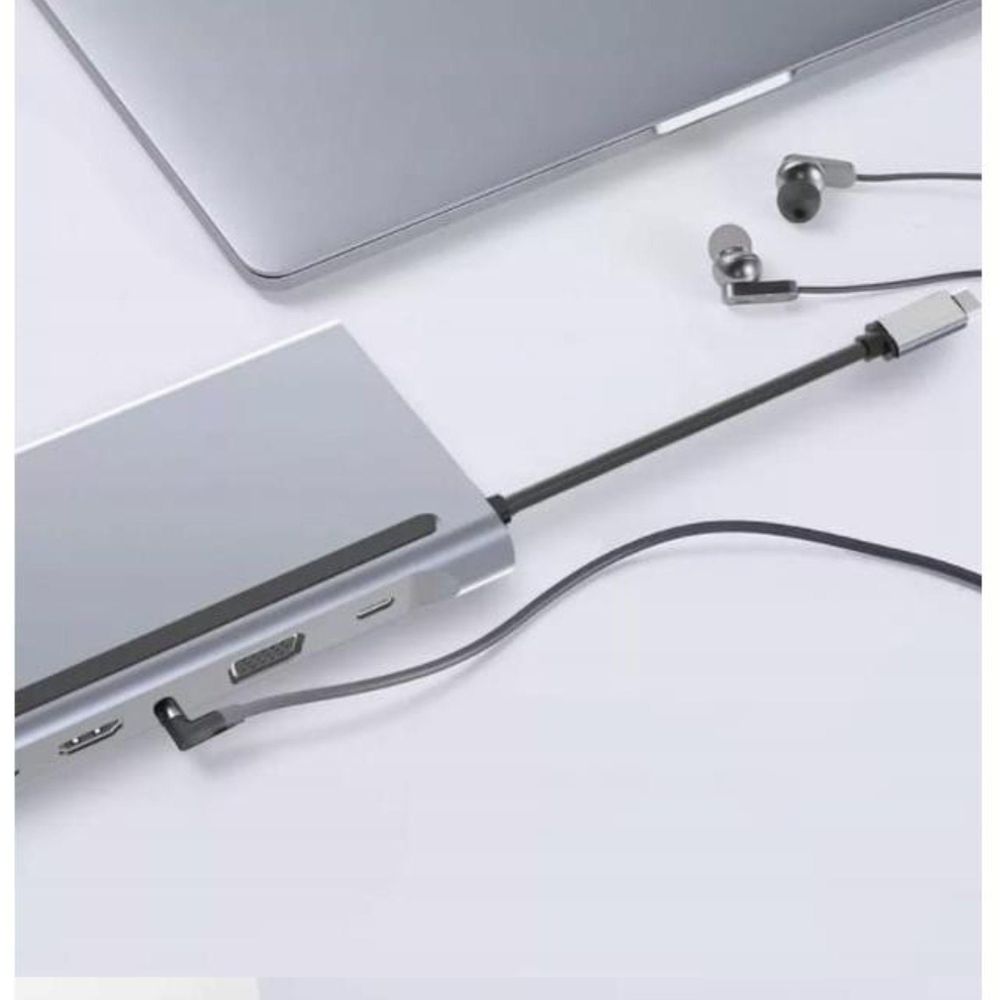 Dockingstation - 12-in-1 USB-C Hub - 2x HDMI 4K - RJ-45 - USB 3.0 - SD - für MacBook M1 M2 M3
