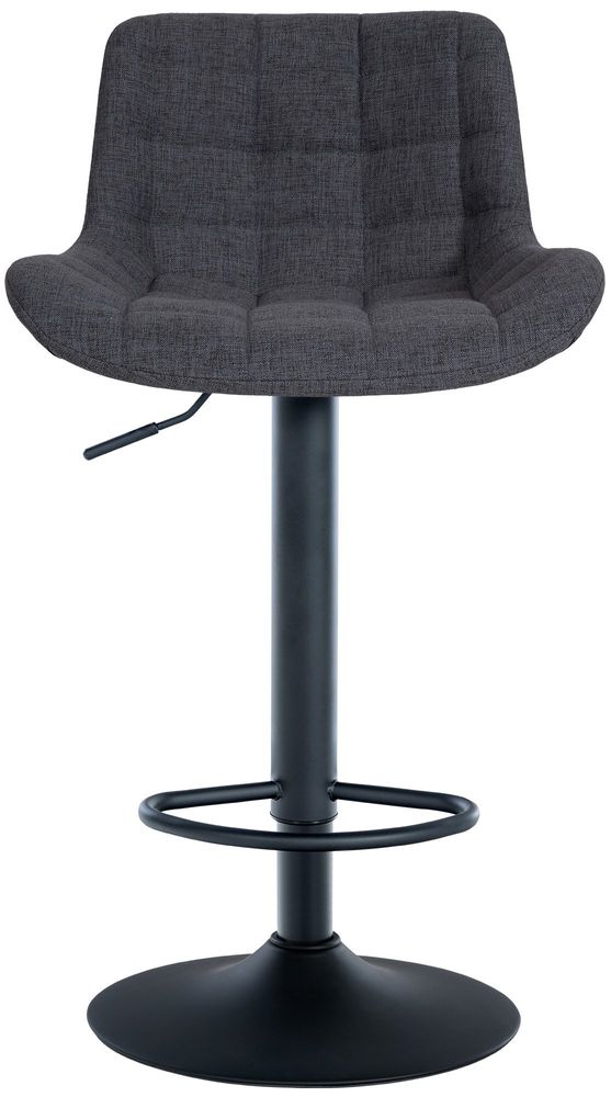 CLP 2er Set Barhocker Tover 360° drehbar und in der Höhe verstellbar schwarz Material Stoff
