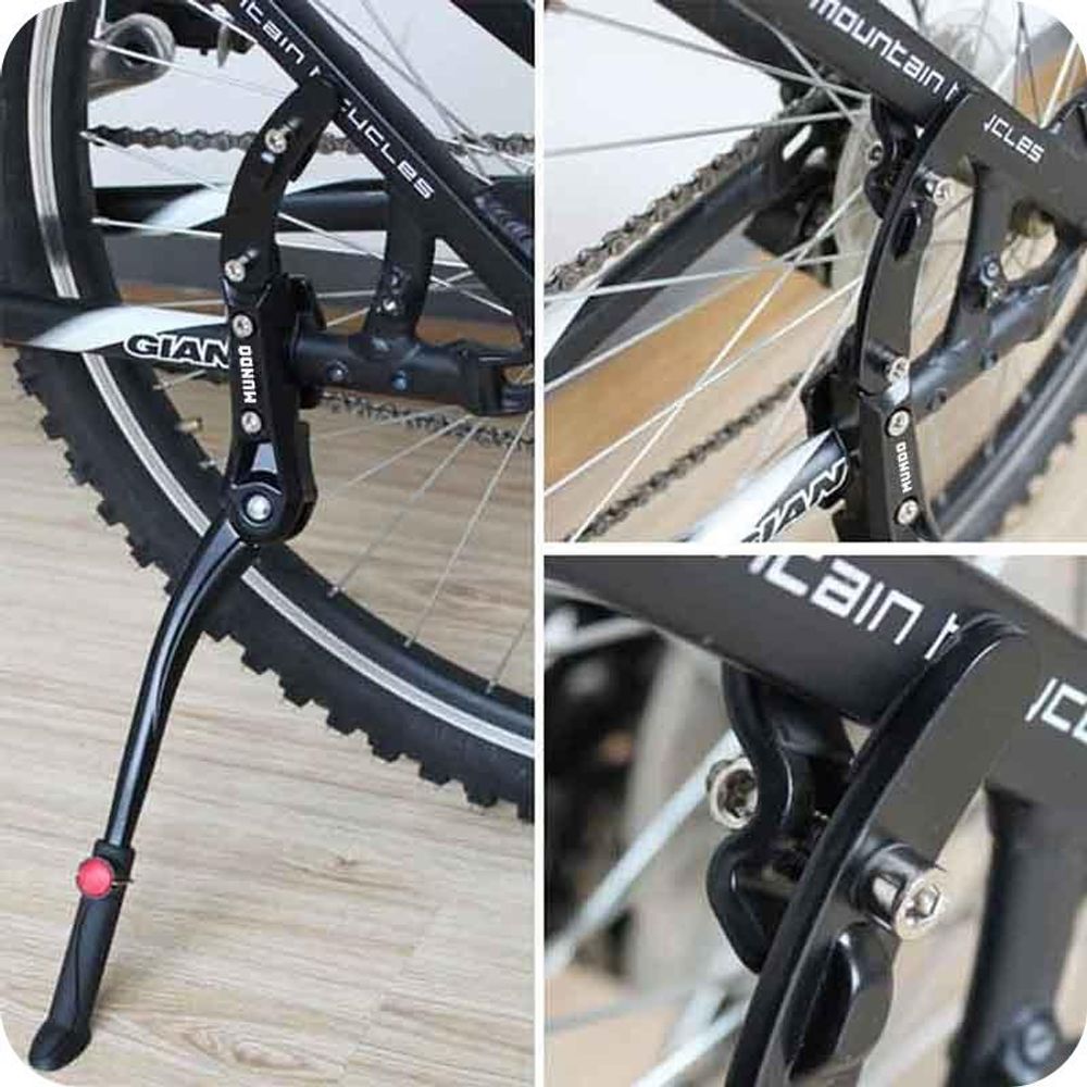 MUNDO® Nóżka rowerowa z regulacją wysokości, antypoślizgowa podpórka boczna, podpórka rowerowa do rowerów górskich i trekkingowych,