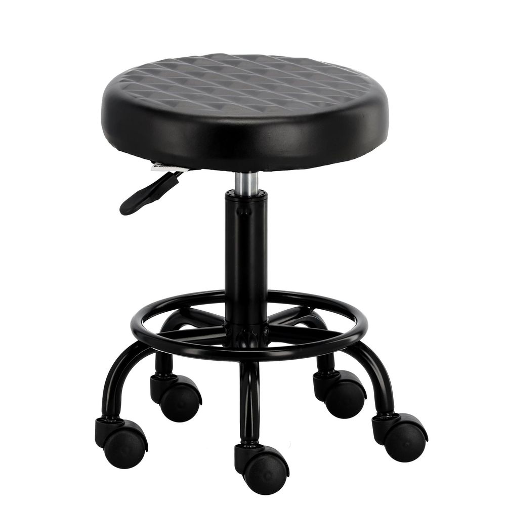 Tabouret de beauté coiffeur chaise tabouret selle SPA mobile noir