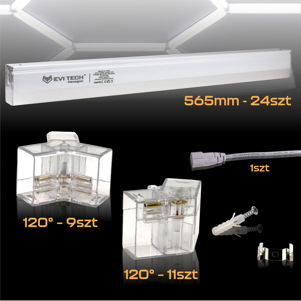 LED Lampe HEXAGON Deckenpanel Beleuchtung Werkstatt Garage Haus 319x217 cm