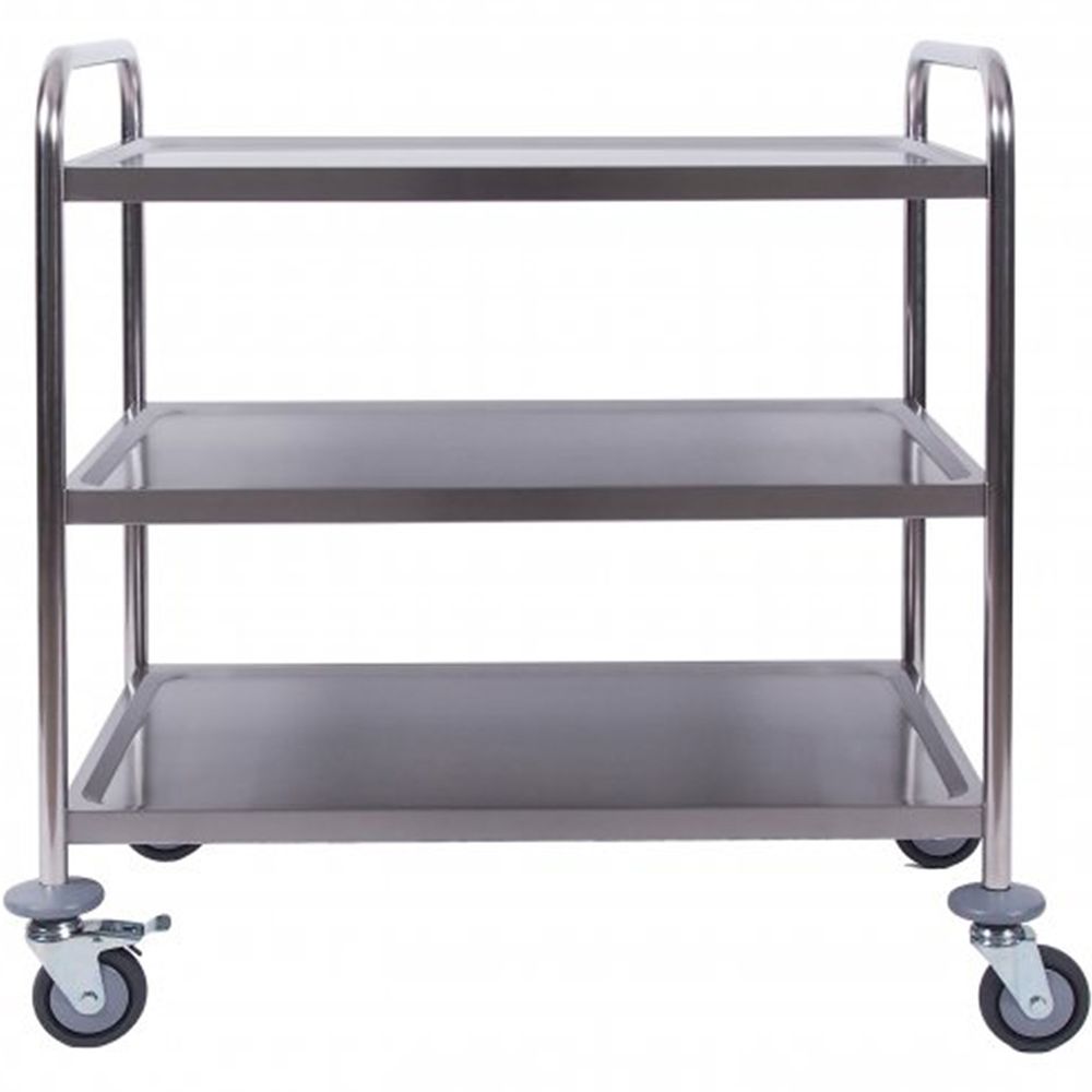 ZORRO Servierwagen ZSW 3 | Edelstahl | 3 Borden | Hohe Traglast Gastro, Servierwagen, Edelstahl, Transport