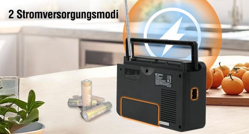 Retekess TR640 Internetradio DAB+,Tragbares Radio,Knopfbedienung,3,5-mm-Audiobuchse,Geeignet für Radio-Enthusiasten,Mit Fernbedienung