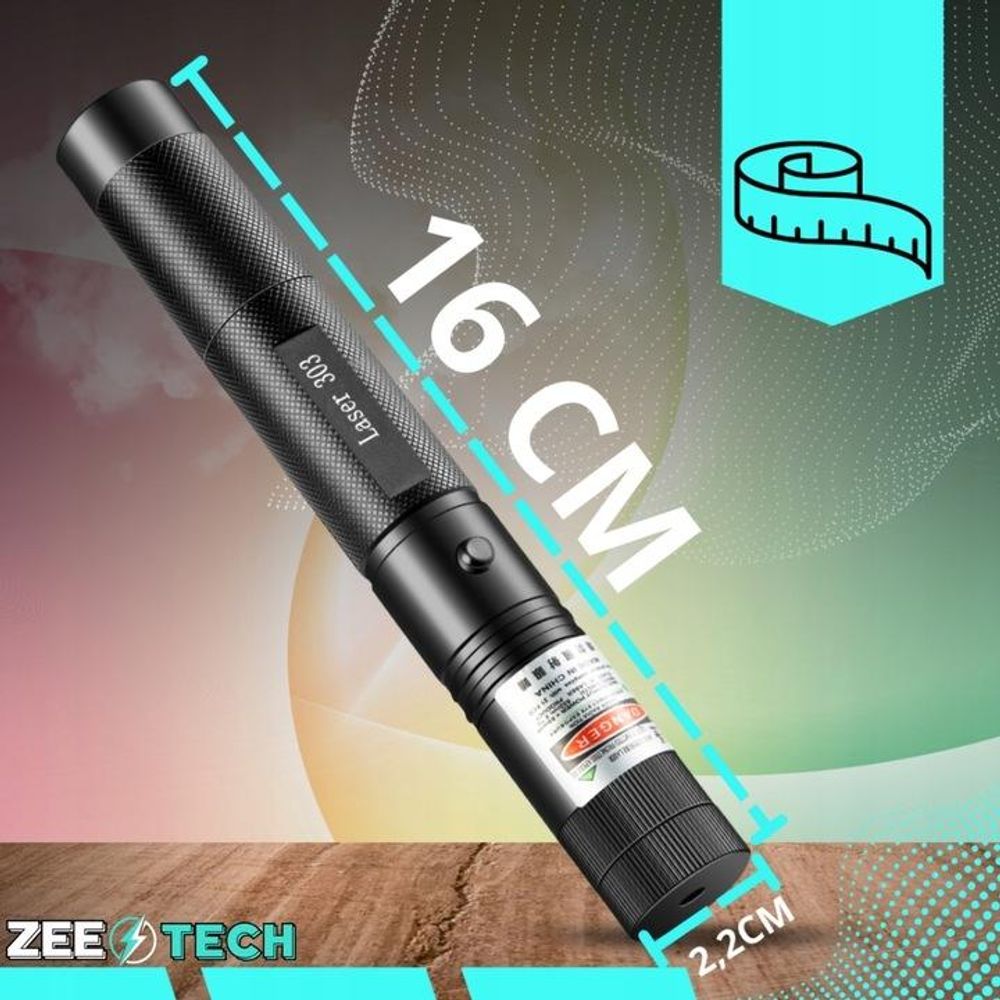 Grüner Laserpointer, starker Laser, 200 m Reichweite, USB-C Aufladung