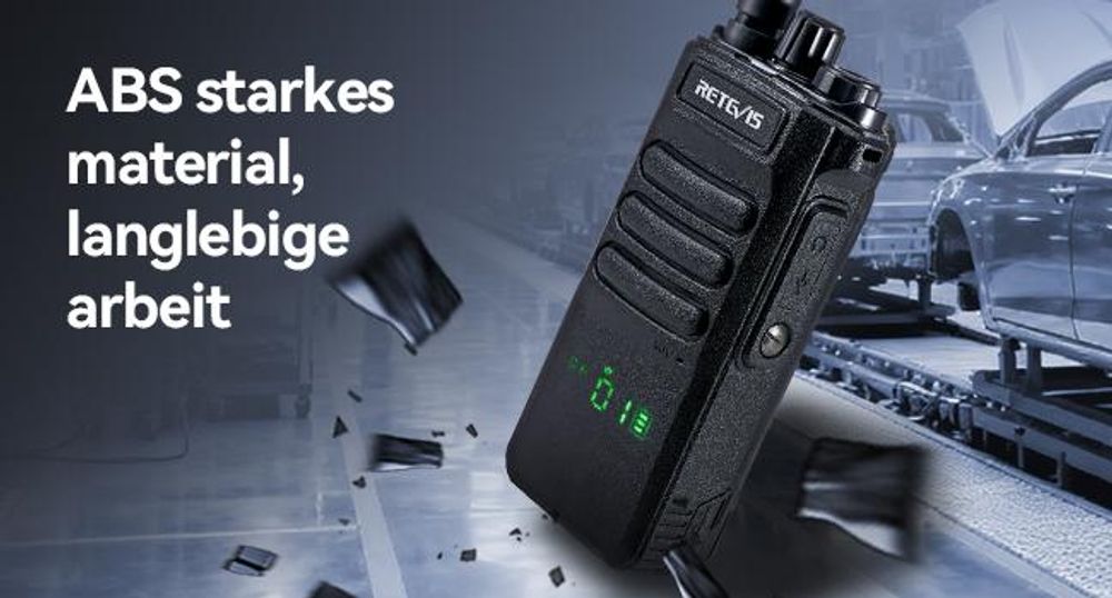Retevis RT86 Funkgerät mit Großer Reichweite, 8W, Walkie-Talkie mit Lautsprechermikrofon, 2600mAh, Kabelloses Klon Notfallradio für Baustelle