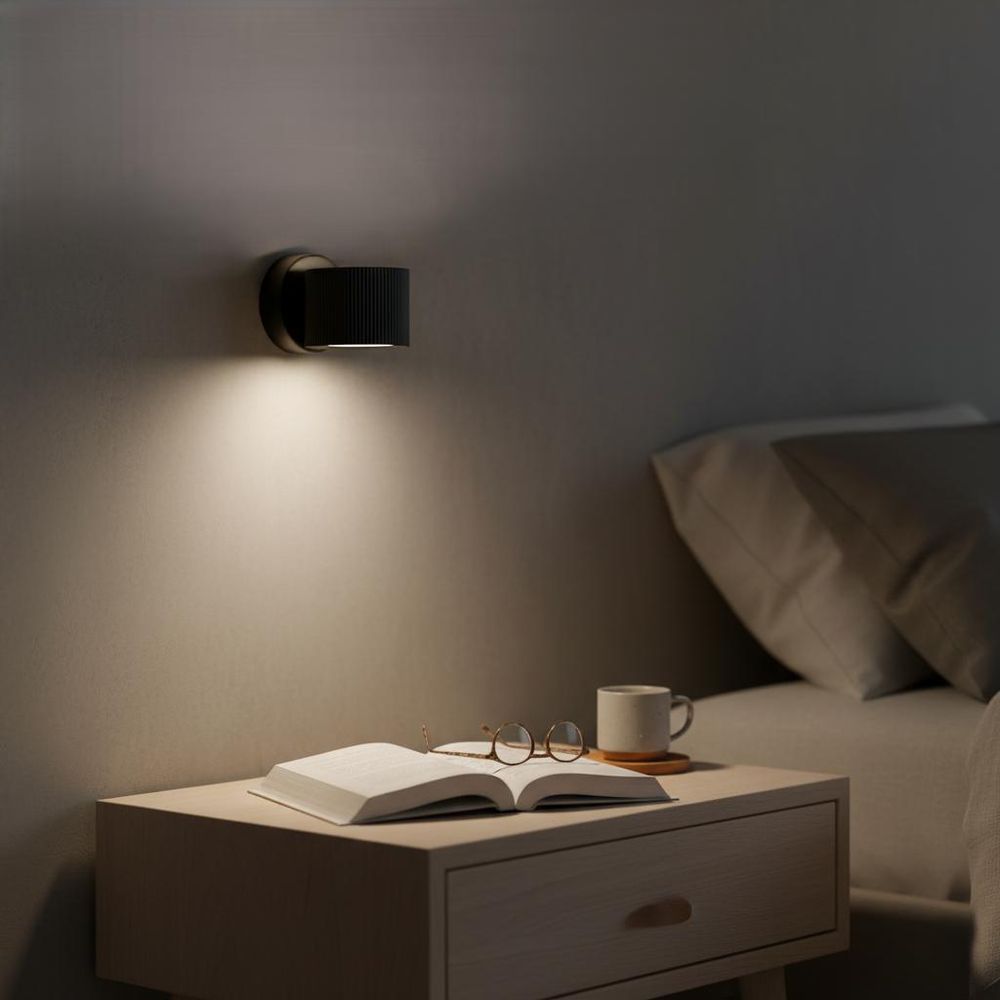 MasterLED Wandlampe GX53 - Schwarz - Moderne Innenleuchte aus Stahl und Aluminium - Elegant und funktional