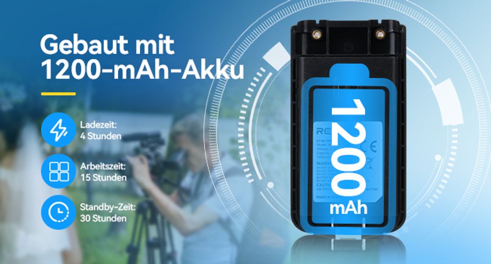 Retevis RB669 Freenet PMR446 Funkgerät, Funkgeräte Set RT24V 2.0, 16 Kanäle und 6 Freenet Kanäle, Deutsches Sprachsystem, VOX, Großer Reichweite