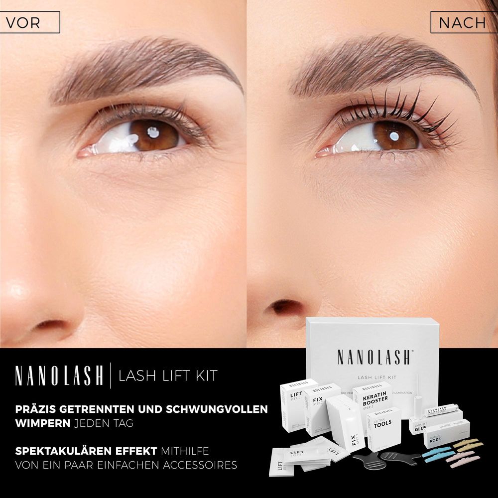 Nanolash Lash Lift Kit Set für das Lifting und die Laminierung der Wimpern