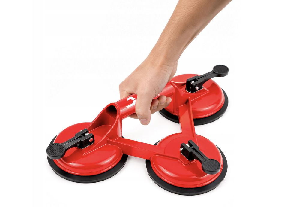 Delphi Tools - Saugheber - Glasheber - Saugnapf - Fliesenheber - Tragkraft 110 kg - 3 Saugteller