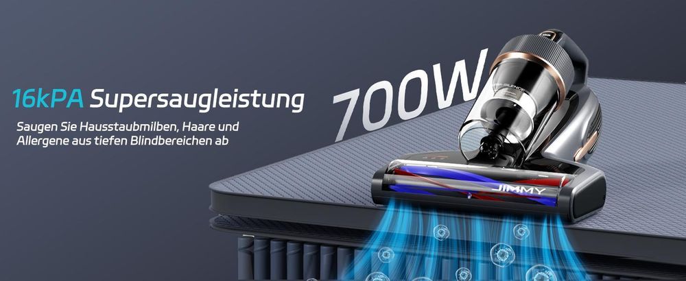 JIMMY , Trocken, MIF, Filterung, 78 dB, Beutellos, Schwarz, Transparent