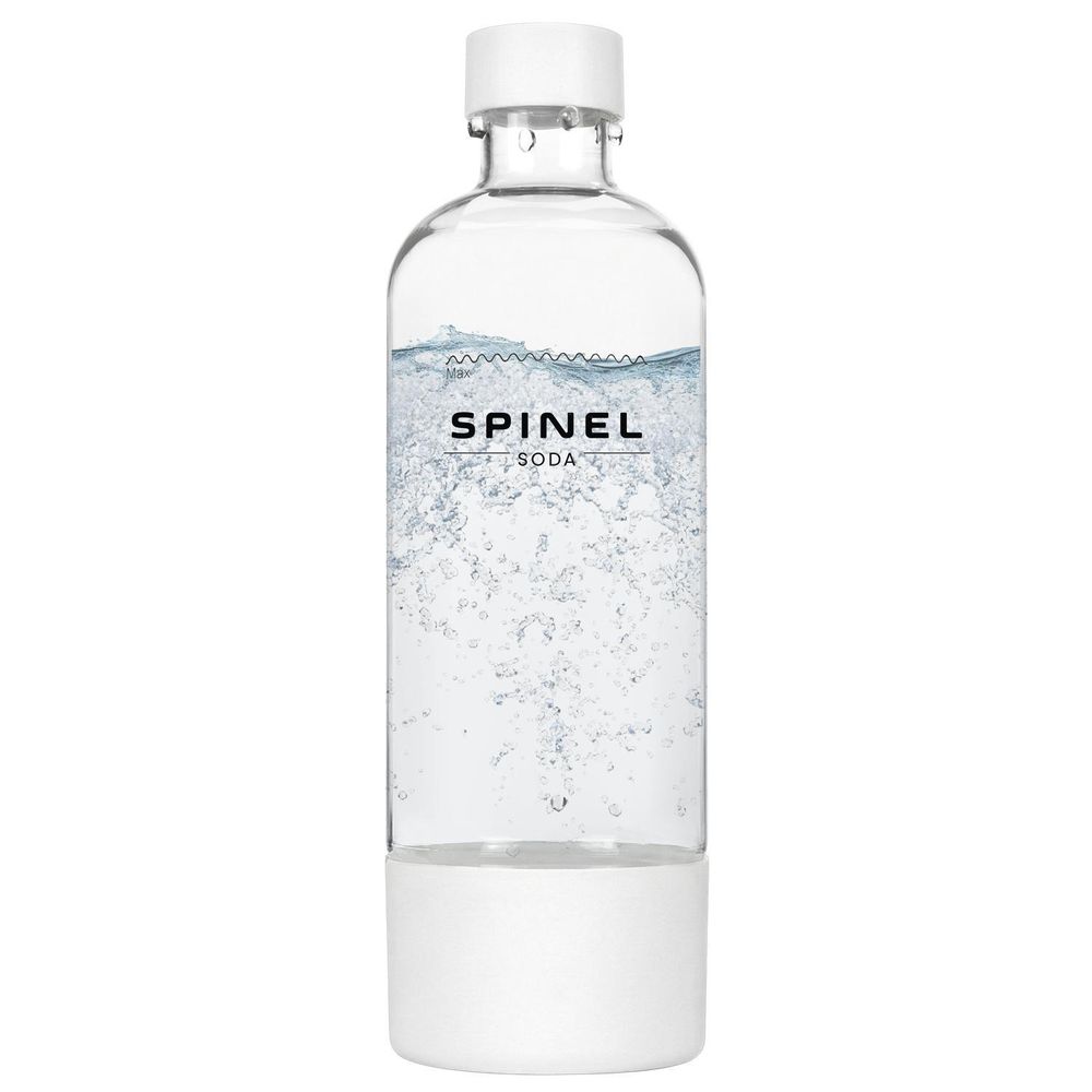 SpinelSoda Flasche für Wassersprudler 1L Weiß BPA-frei Ersatzflasche Sprudlerflasche 1 Stück