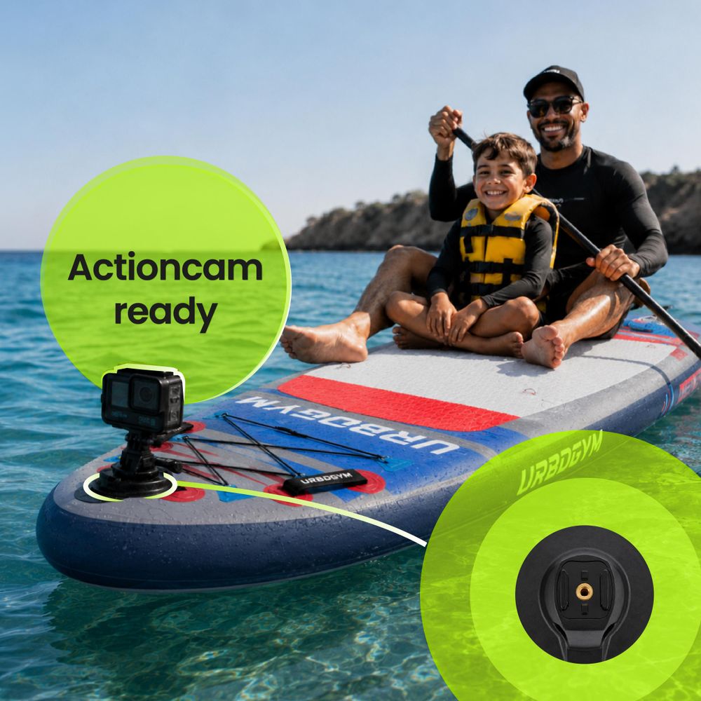 Kamerahalterung am Bug des HAILSTORM 320 für eine kompatible Action-Cam.
