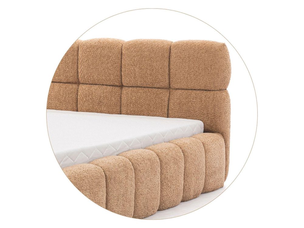 Polsterbett SOFIA 180x200 - mit Bettkasten, Doppelbett mit Stauraum und Lattenrost, Boxspringbett-Optik, ohne Matratze, Bett - Schwarz