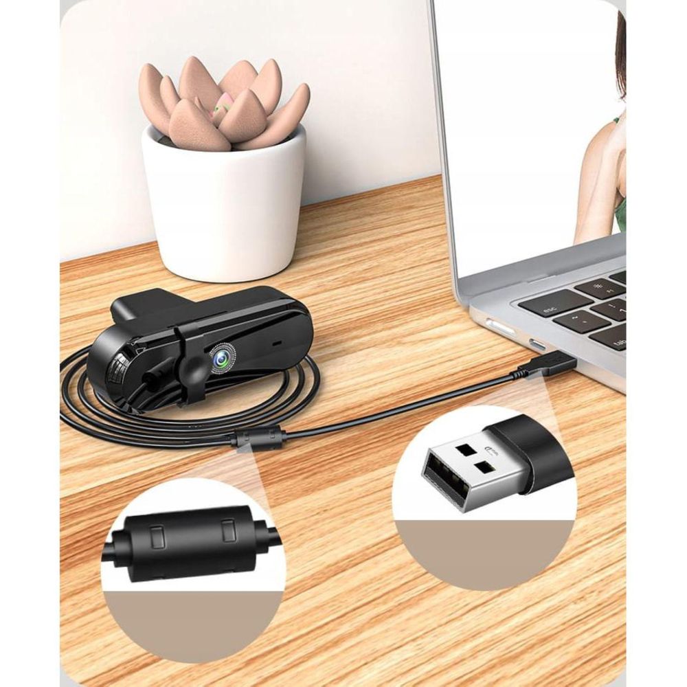 Webcam - mit Mikrofon - für Computer - USB 3.0 - mit Abdeckung - Full HD - 1080p