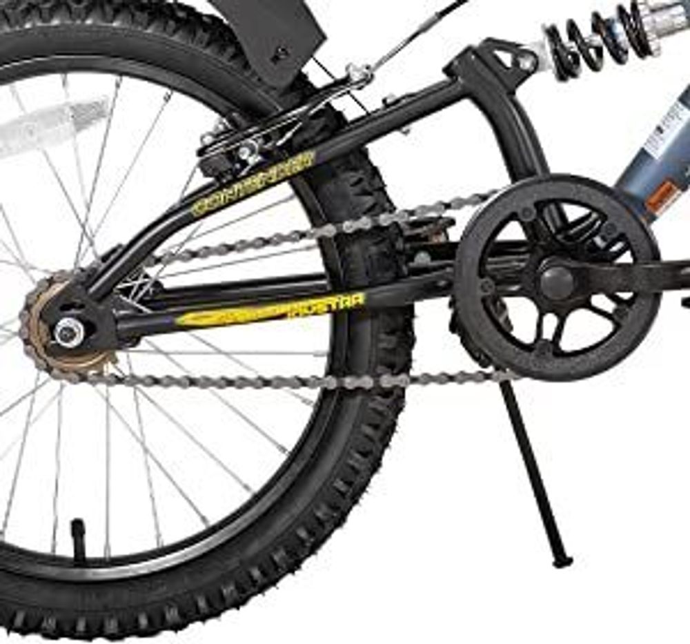 HILAND Contender 20 Zoll Kinder-Mountainbike Vollfederung Jungen Mädchen, Kinderfahrrad mit Schutzbleche und Handbremse, Grün