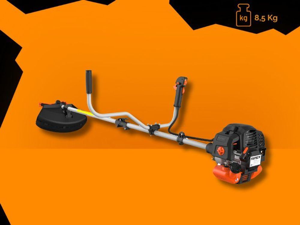 FUXTEC Benzin Motorsense FX-MS125 - 25,4ccm | 1PS | 5,5 kg | 305 mm | Faden + Messer | 2-Takt Rasentrimmer | 0,7kW | 1200ml | 3000 U/min