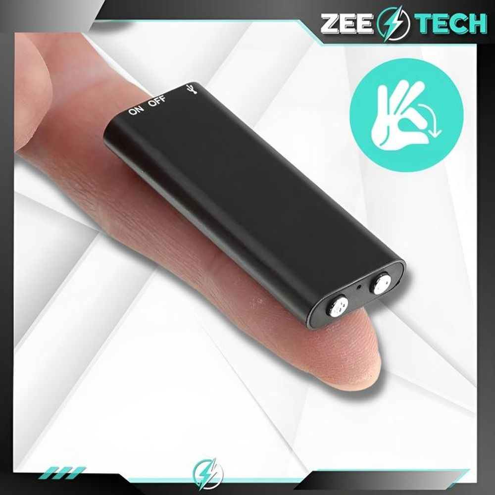 Mini-Spionagegerät, Kleines Diktiergerät 16 Gb, Spracherkennung, 2 Modi