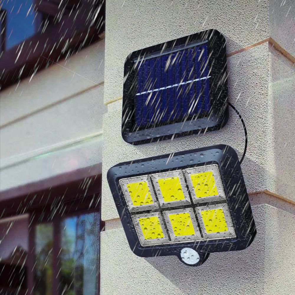 Solarlampen für Außen mit Bewegungsmelder 120 LED Solarleuchten Strahler Außen 120° IP44 Wasserdichte Superhelle Solar Wandleuchte Aussenleuchte Retoo