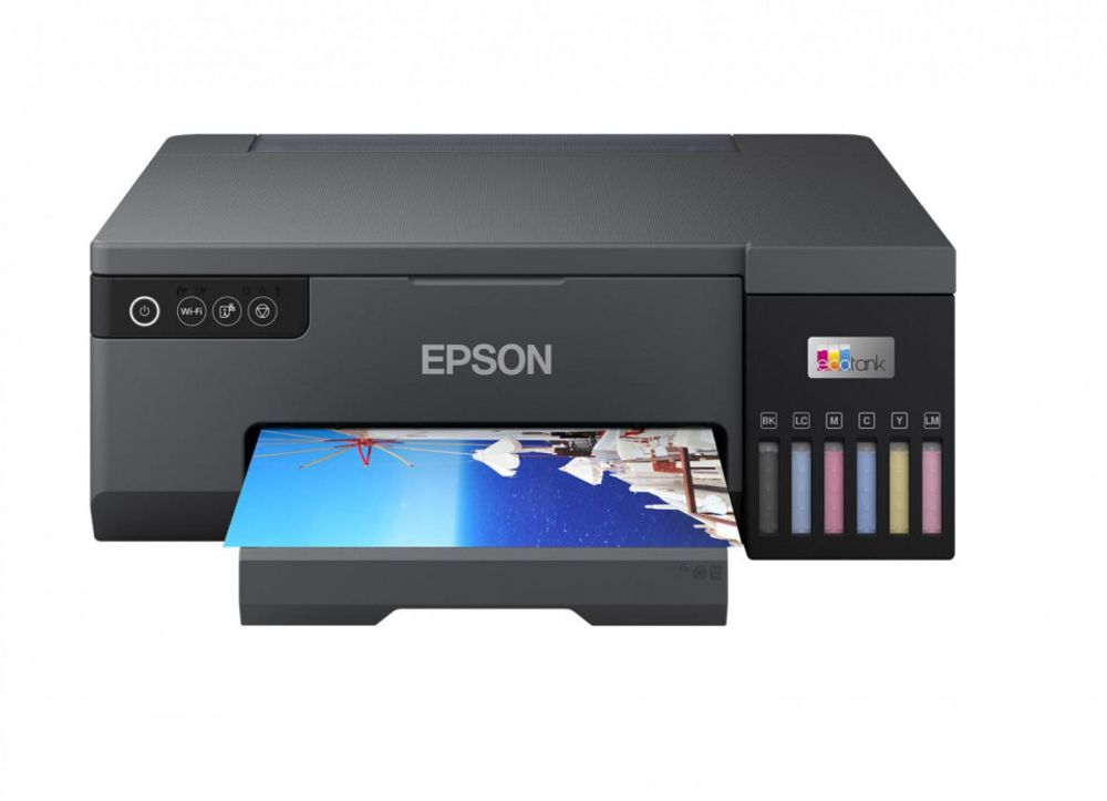 Epson EcoTank L8050, Dye Ink, 5760 x 1440 DPI, 8" x 12" (20x30 cm), Doppelseitiger Druck, WLAN, Schwarz