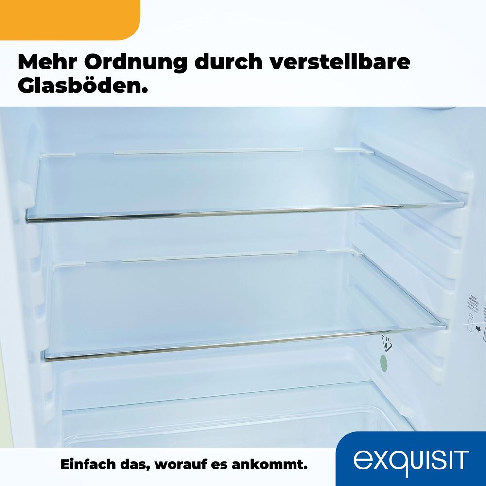 Exquisit Retro Vollraumkühlschrank RKS120-V-H-160E rot | Nutzinhalt: 122 L | Ohne Gefrierfach