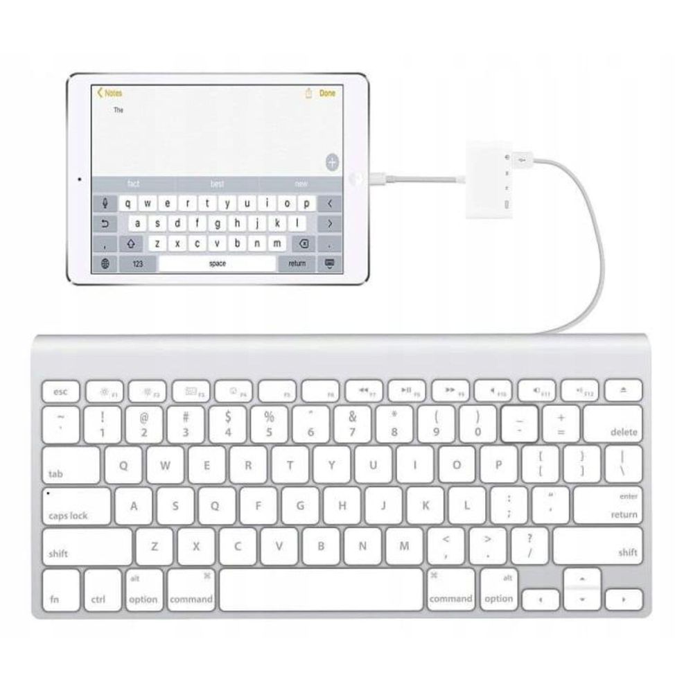 Przejściówka - Czytnik kart - Lightning - SD / Micro SD - USB OTG - Funkcja ładowania - do iPhone iPad