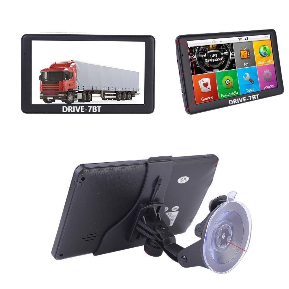 DRIVE-7BT GPS Navi 7 Zoll mit Europa-Karten, Bluetooth, Freisprechfunktion, LKW/PKW/Wohnmobil