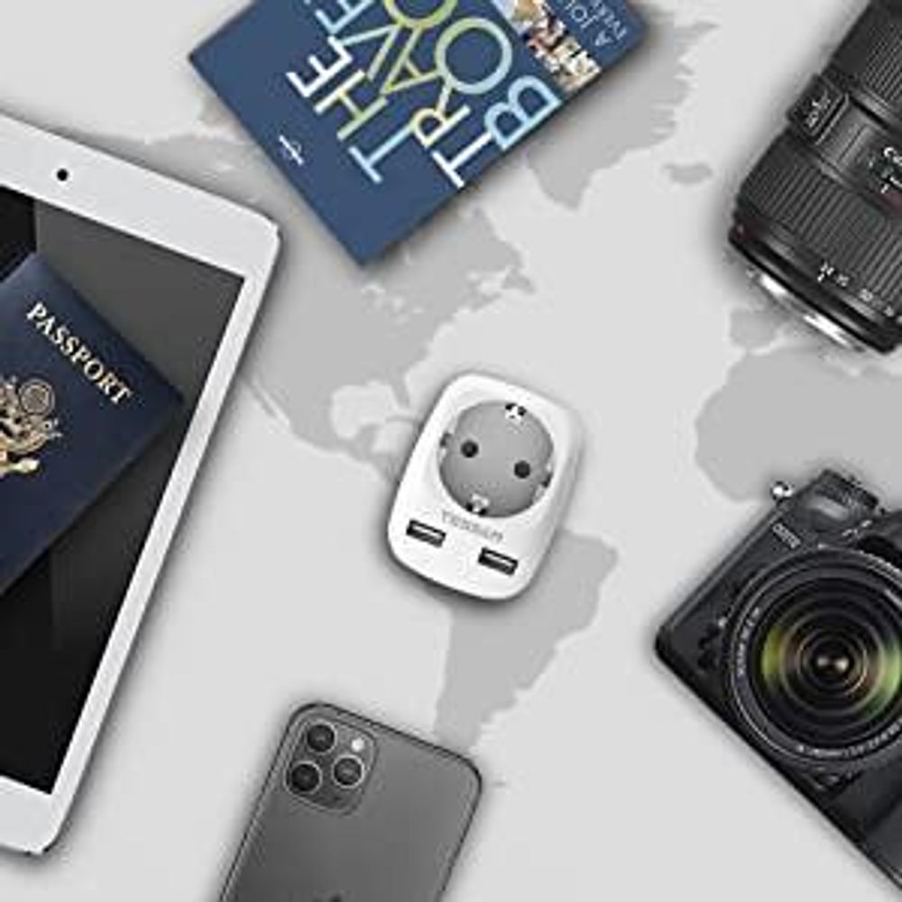 TESSAN Adapter Australien, 3 in 1 Reiseadapter Australien mit USB für Neuseeland China Argentinien Reisestecker Typ I