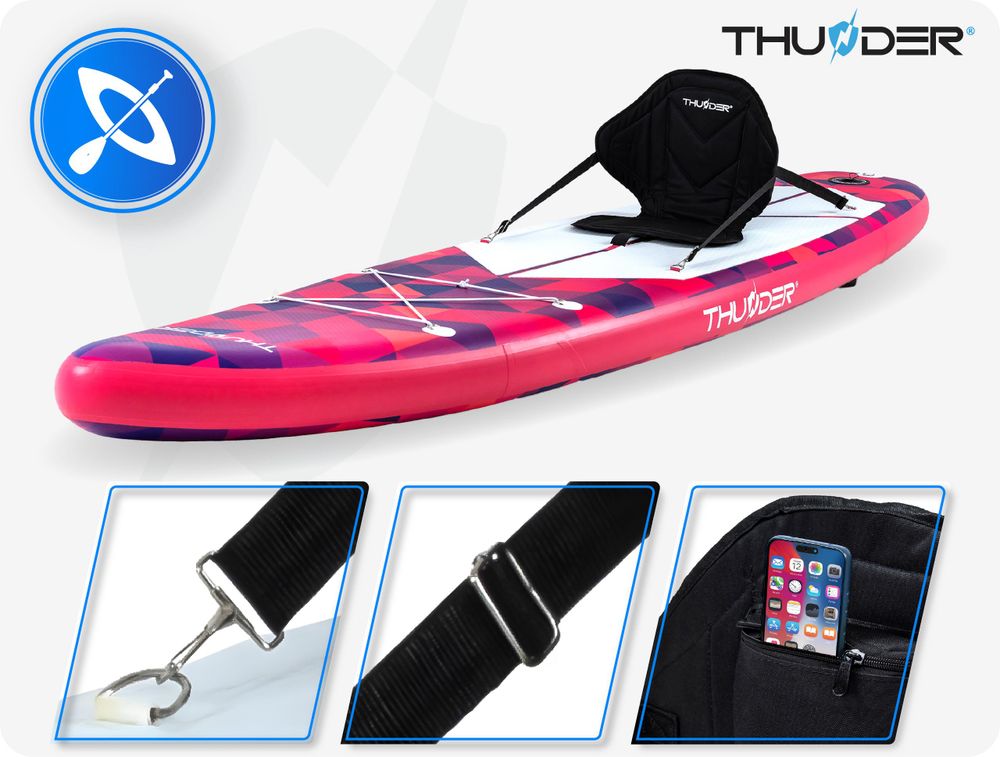Thunder Volca Stand Up Paddle Board 320 x 75 x 15 cm Rose 150 kg