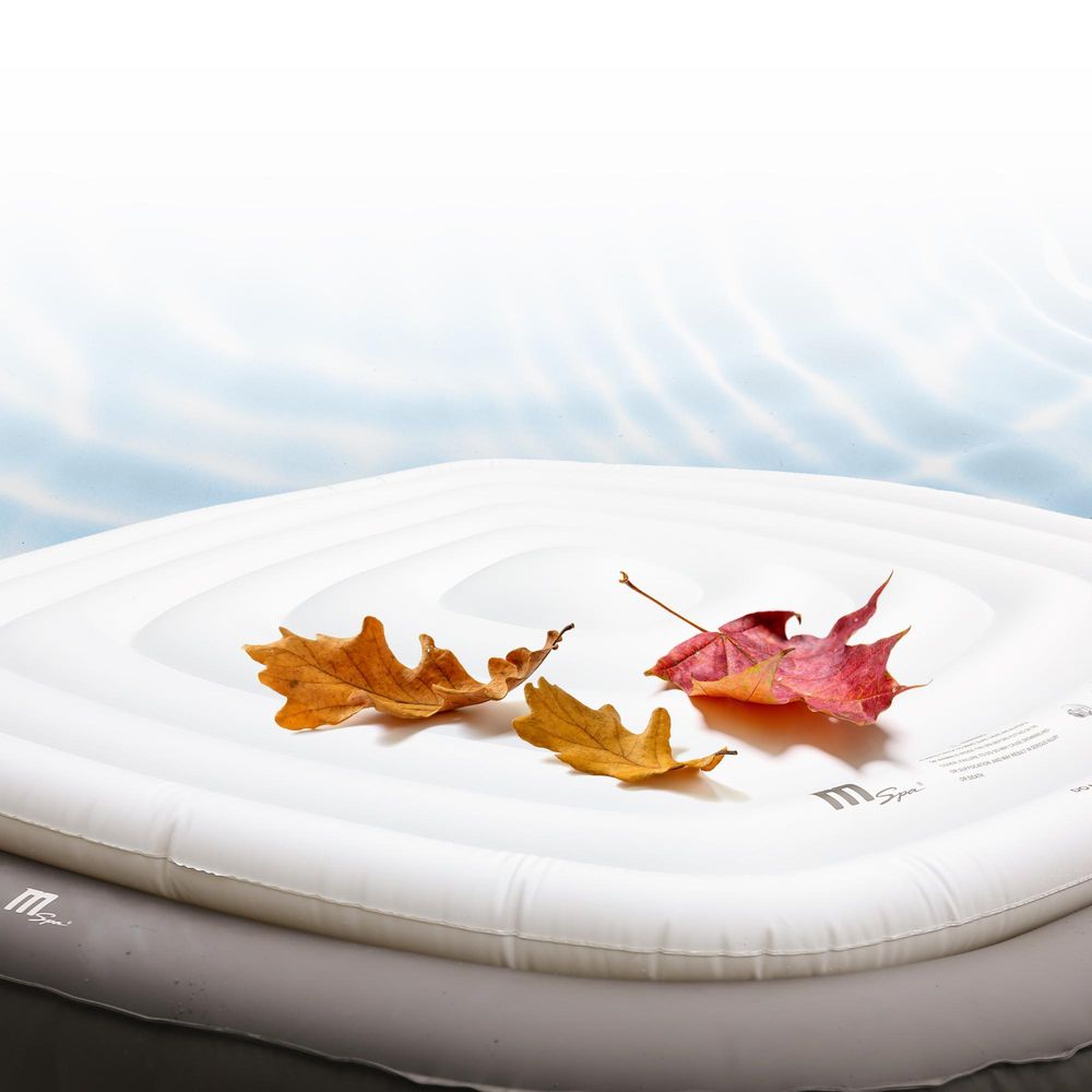 Miweba MSpa aufblasbare Whirlpool Abdeckung | 165cm x 165cm - Quadratisch - Pool Abdeckung - Isolierend - gegen Schmutz - Robust - Wärmespeicher
