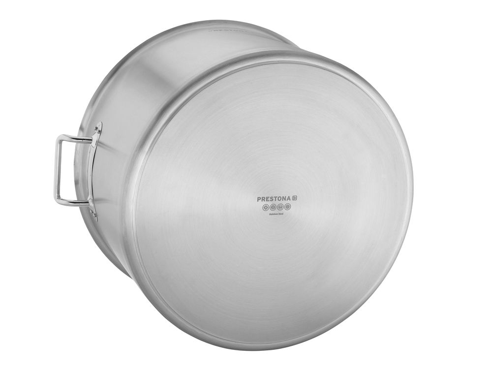 TECHNICA Mittlerer Topf 58L | 50 cm | Edelstahldeckel | Edelstahl Induktion Kochtopf