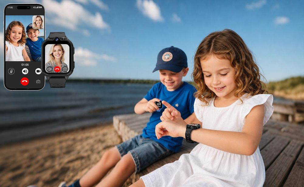 Ralio R5 Ultra Kinder Smartwatch 4G mit GPS und Telefonfunktion, 2+16 GB Kinderuhr, 900mAh Akku, IP68 und SOS Anti-Lost, Perfekte Geschenke für Kinder