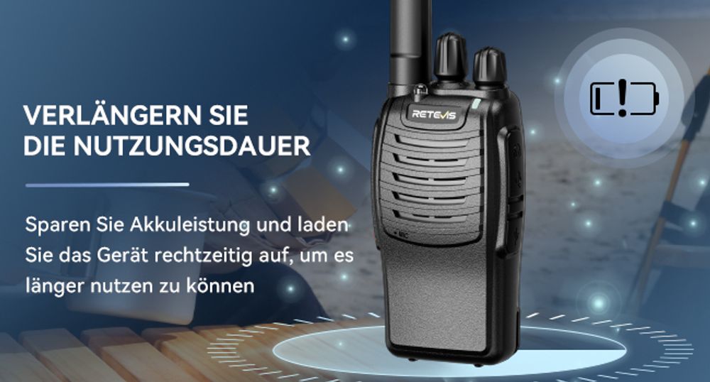 Retevis H777 Walkie Talkie, Funkgeräte Set PMR, mit Ladestation, Typ-C, Energiesparmodus, VOX, Ein tasten paarung, Geräuschunterdrückung, für Camping