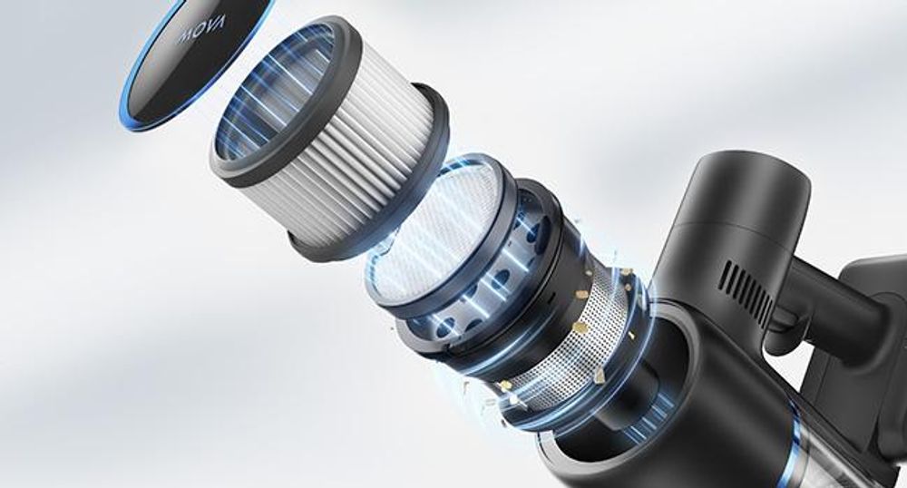 MOVA S4 Detect Handstaubsauger Kabellos, Bis zu 91 Min Laufzeit, LED-Display, OptiInsight Multibodenbürste, Anti-Verhedderung