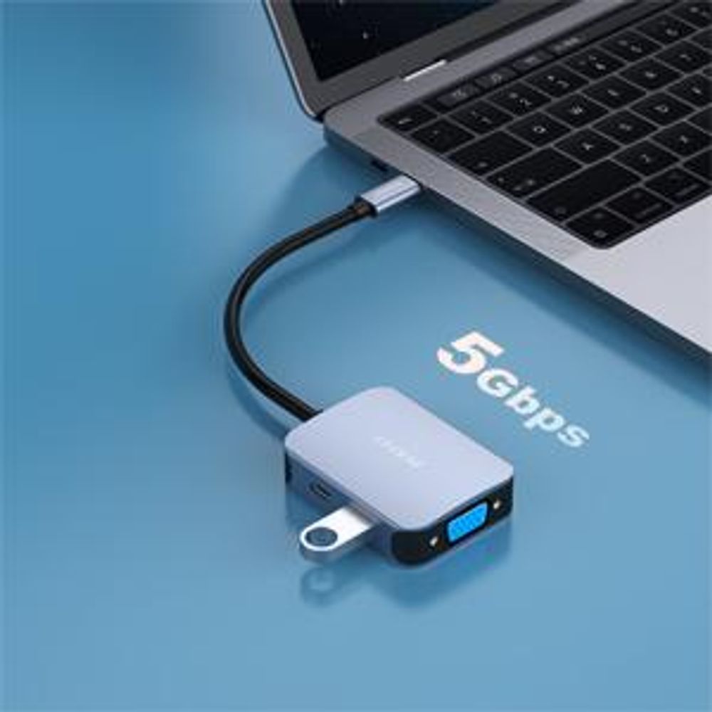 BENFEI Hubs USB C Hub 4in1 mit HDMI VGA USB 3.0 und 60W PD