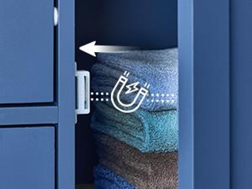VASAGLE Badschrank, mit 4 Schubladen, Aufbewahrungsschrank, verstellbare Ablage, 30 x 55 x 82 cm, modern, blau