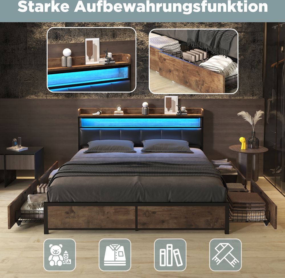Jugendbett mit Led