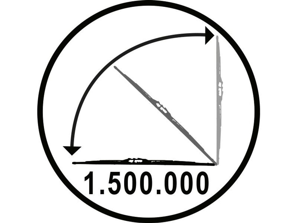 1500000 Wischbewegungen