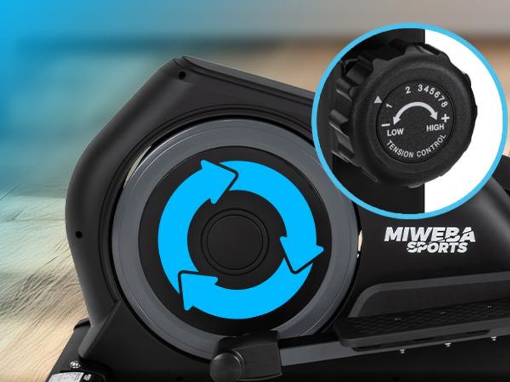 Miweba Sports Crosstrainer MC500 | LCD-Display - Pulsmessung - Heimtrainer - Ellipsentrainer - 8 Widerstandsstufen - 7 kg Schwungmasse - Heim Workout