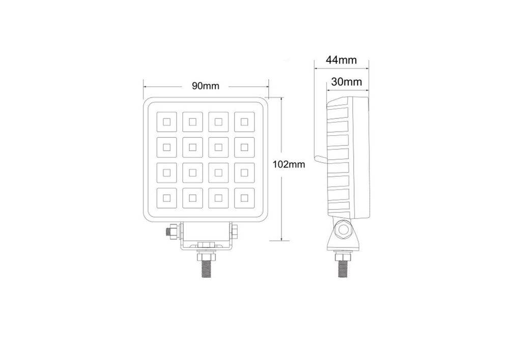 LED pracovní světlomet Truckled L0154, 16xLED, 1844 lm, se spínačem