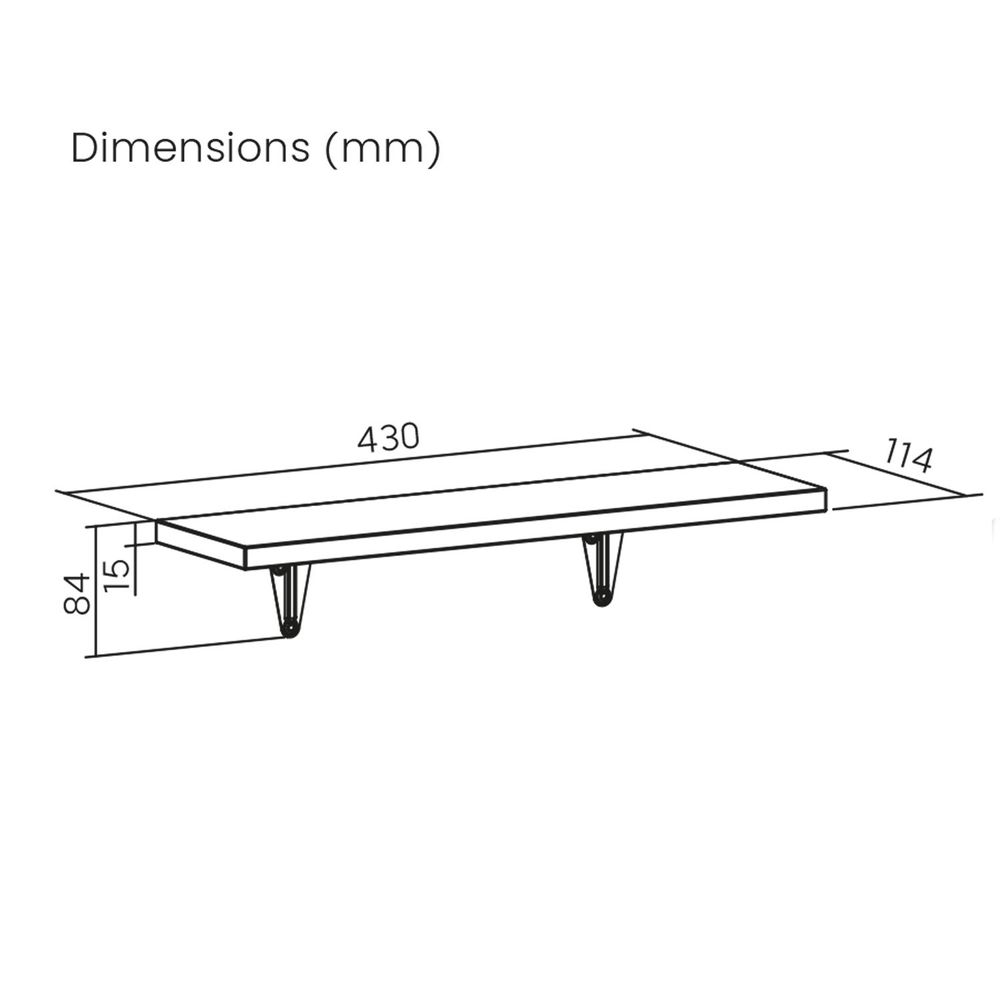 Maclean Wandregale Satz mit 12 Stück 8kg max für Wandmontage MC-331