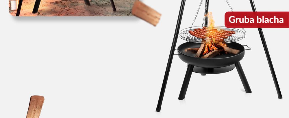 Palenisko ogrodowe grill ogrodowy LEHMANN MONTANA trójnóg ze stelażem ruszt 60 cm