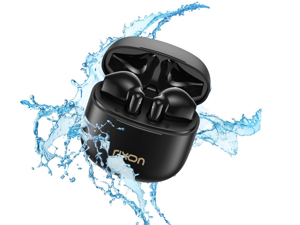 Rixon NeoBuds – Kabellose Bluetooth In-Ear Kopfhörer, 40 h Akkulaufzeit, Bluetooth 5.3, Dual ENC Mikrofone, Touch Control, USB-C Ladecase, Game Mode