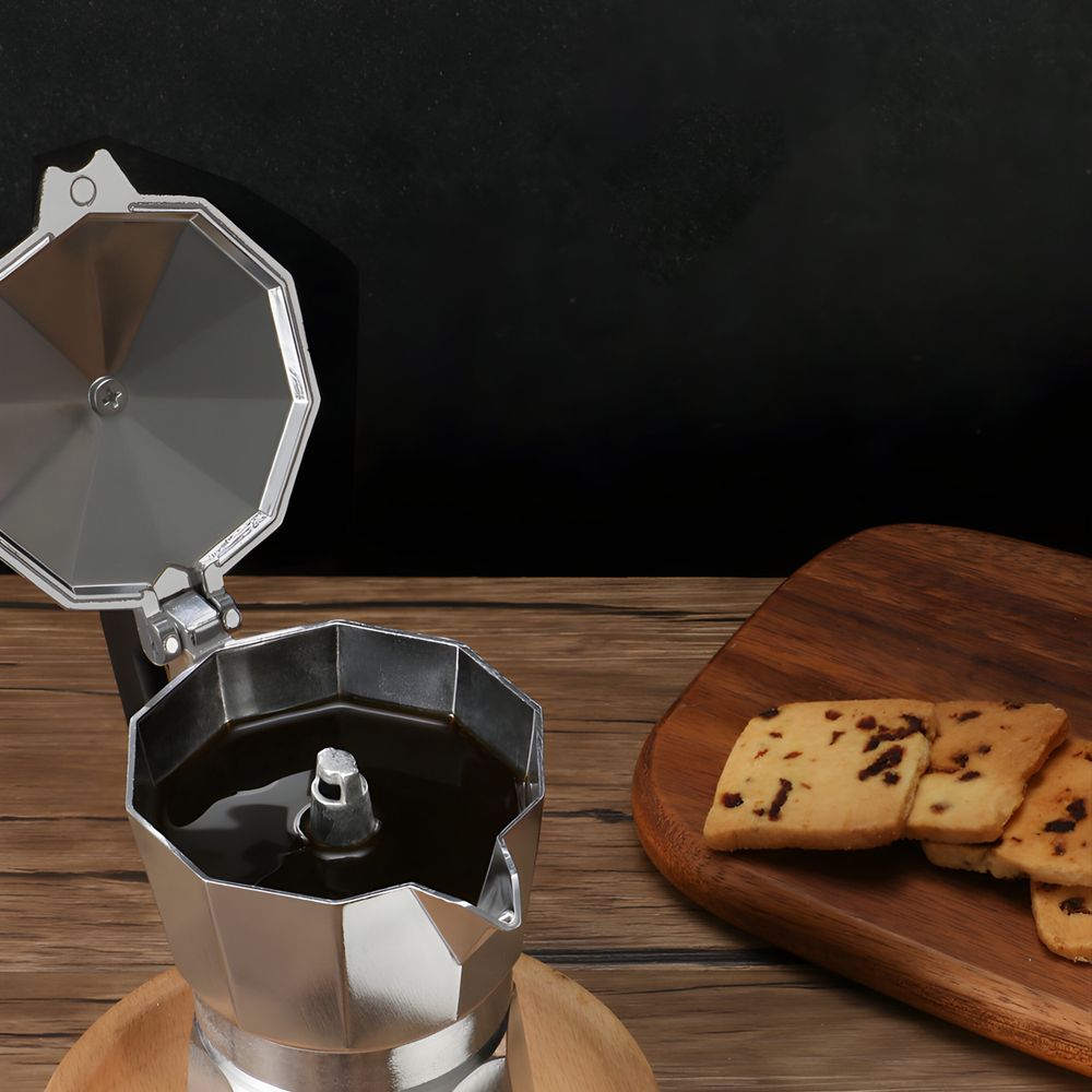 Italienische Kaffeemaschine 12 Tassen Espressokocher Moka-Kaffeemaschine Heim- Bürogebrauch 600ml Silber Edelstahl Retoo