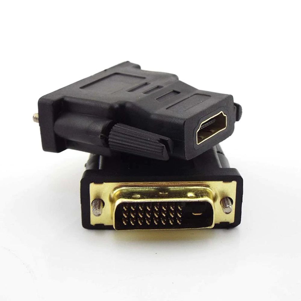DVI-D zu HDMI 24+1 Adapter 1080p DVI Buchse auf HDMI Stecker DVI-HDMI FHD HDTV Kabel Konverter PC Computer Laptop Beamer Monitor TV Macbook Schwarz Retoo