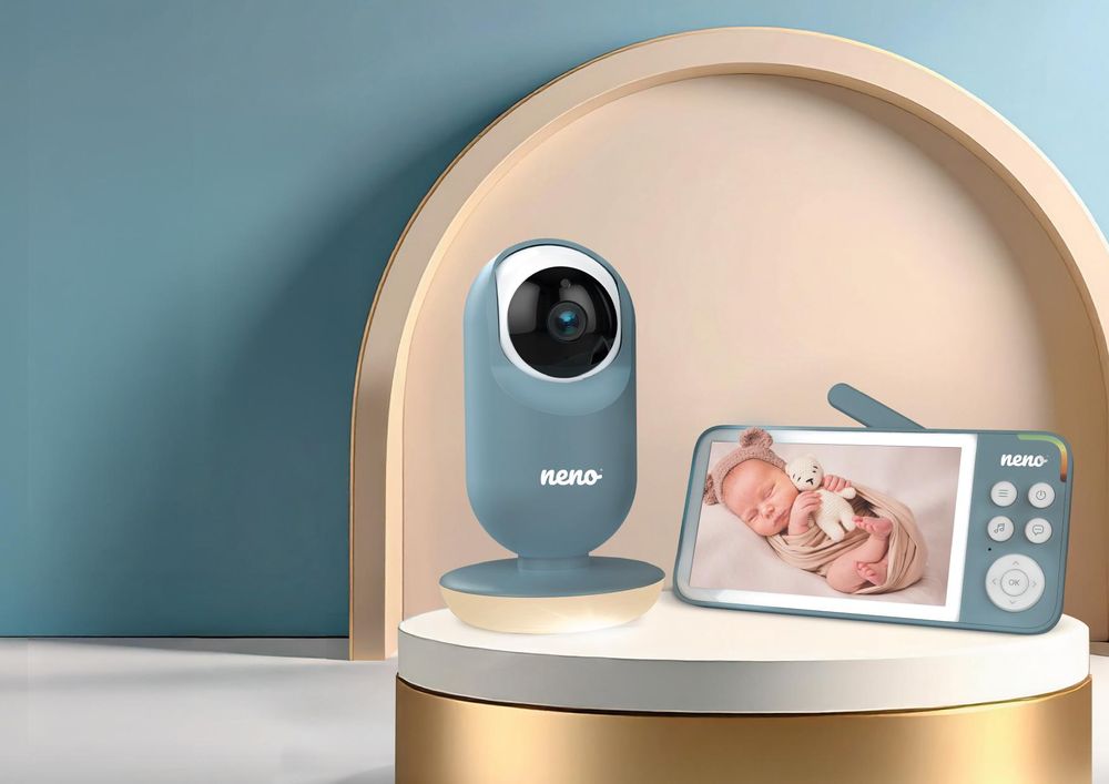 Neno Vedo Blue Babyphone mit 5-Zoll-Display, Kamera und Zwei-Wege-Audio