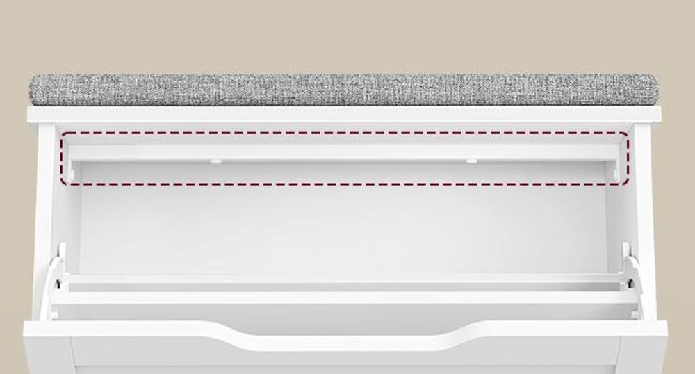 VASAGLE Schuhbank mit Sitzkissen, Sitzbank mit 3 Ebenen, Schuhkipper für 6 Paar Schuhe