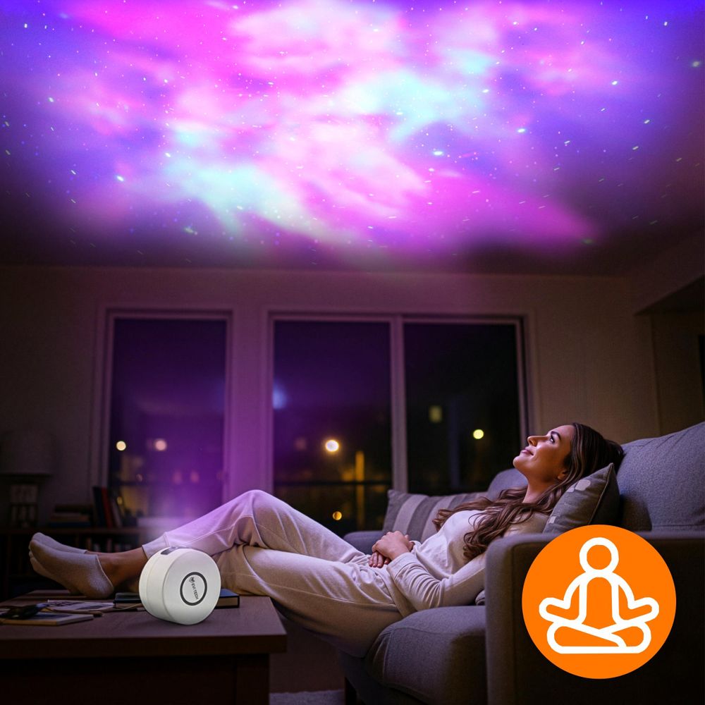 LED Sternenprojektor Galaxy Star, 3D Nachtlicht Beamer mit Fernbedienung, Sternenhimmel Projektor für Kinder & Schlafzimmer, EVI TECH GalaxyStar 2.1