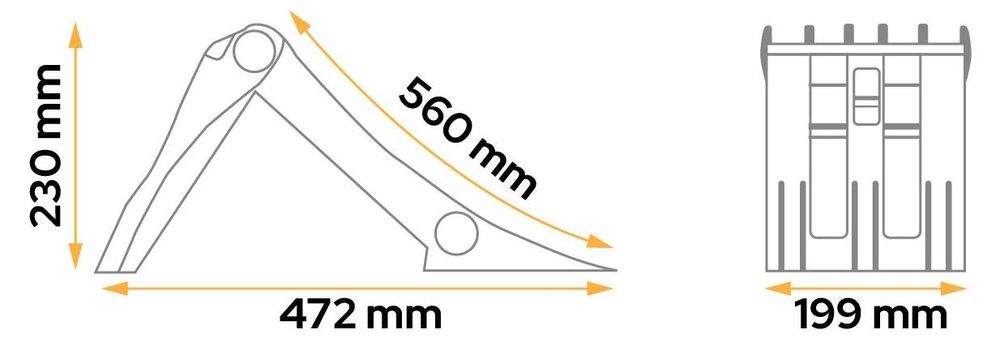 LOKHEN Unterlegkeil ORIGAMY 56 klappbar mit Halter für LKW und Anhänger
