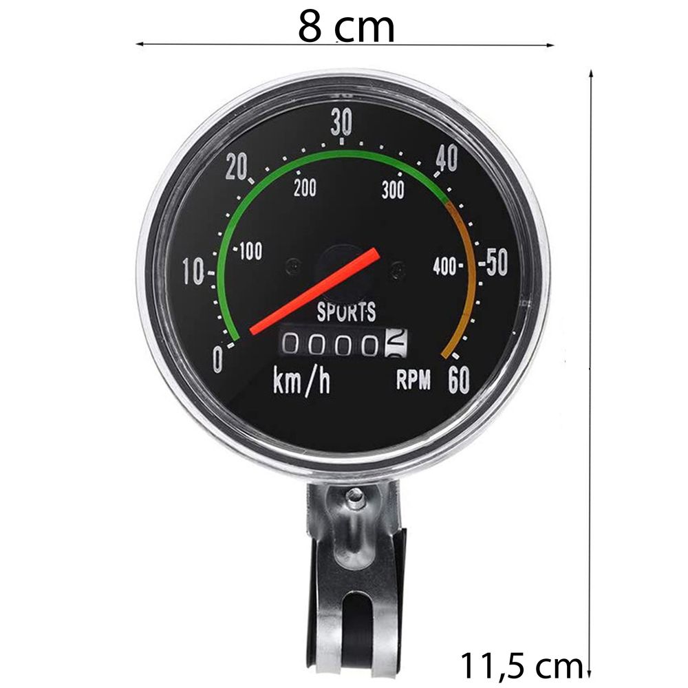 Fahrradcomputer Analog Display Fahrrad Mechanische Computer Fahrradtacho 2 Funktionen Radcomputer Tachometer Wasserdichter Sport Kinder E-Bike Retoo