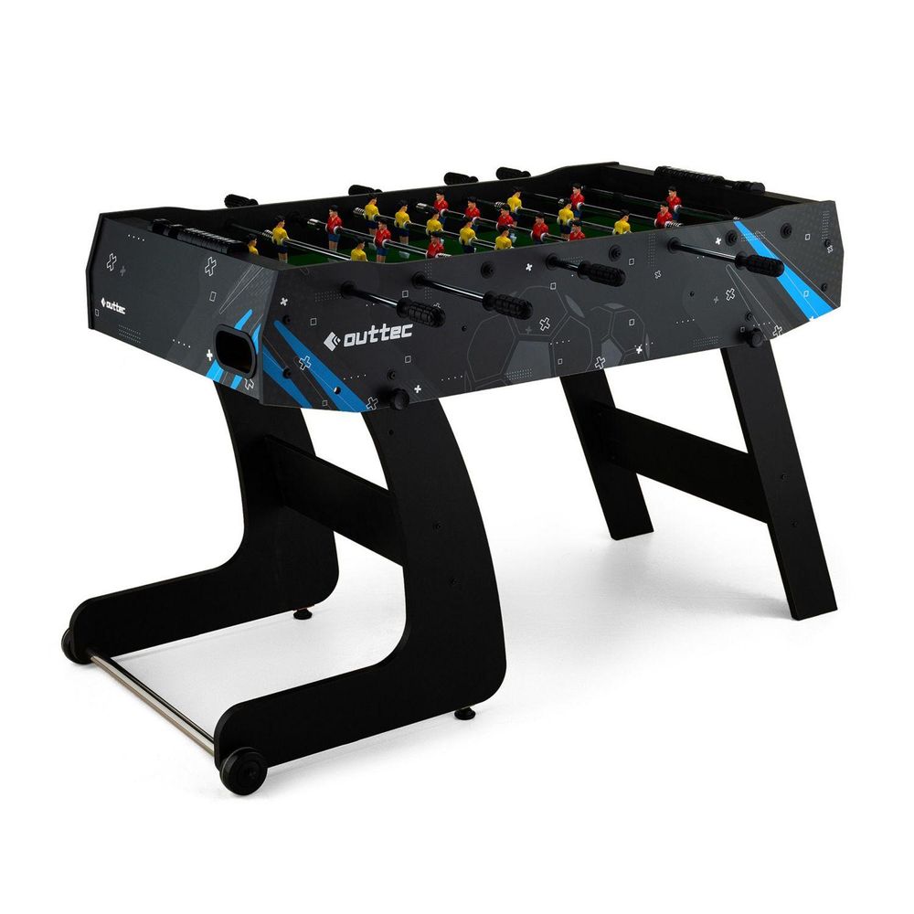 Klappbarer Kickertisch in Schwarz und Blau